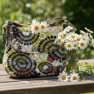 Vera Bradley Cocoa Moss Quilted Crossbody Bag